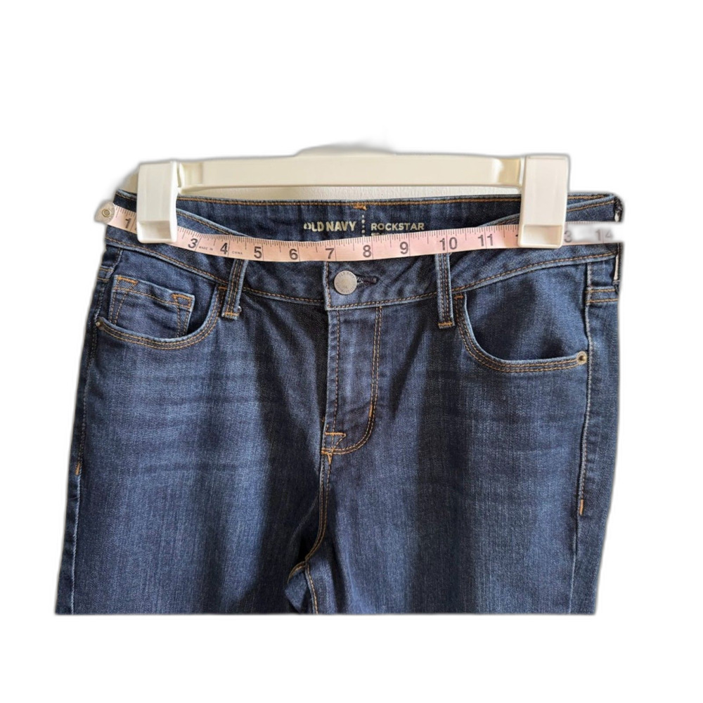 Old Navy Rockstar Mid-Rise Skinny Jeans Size 6 Regular Dark Wash - Picture 7 of 7